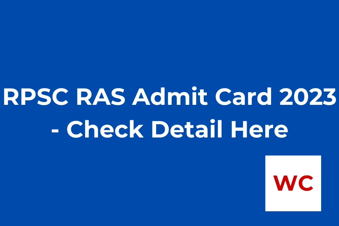 RPSC RAS Admit Card 2023