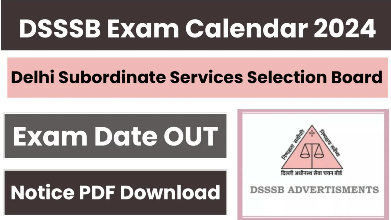 DSSSB Exam Calendar 2024