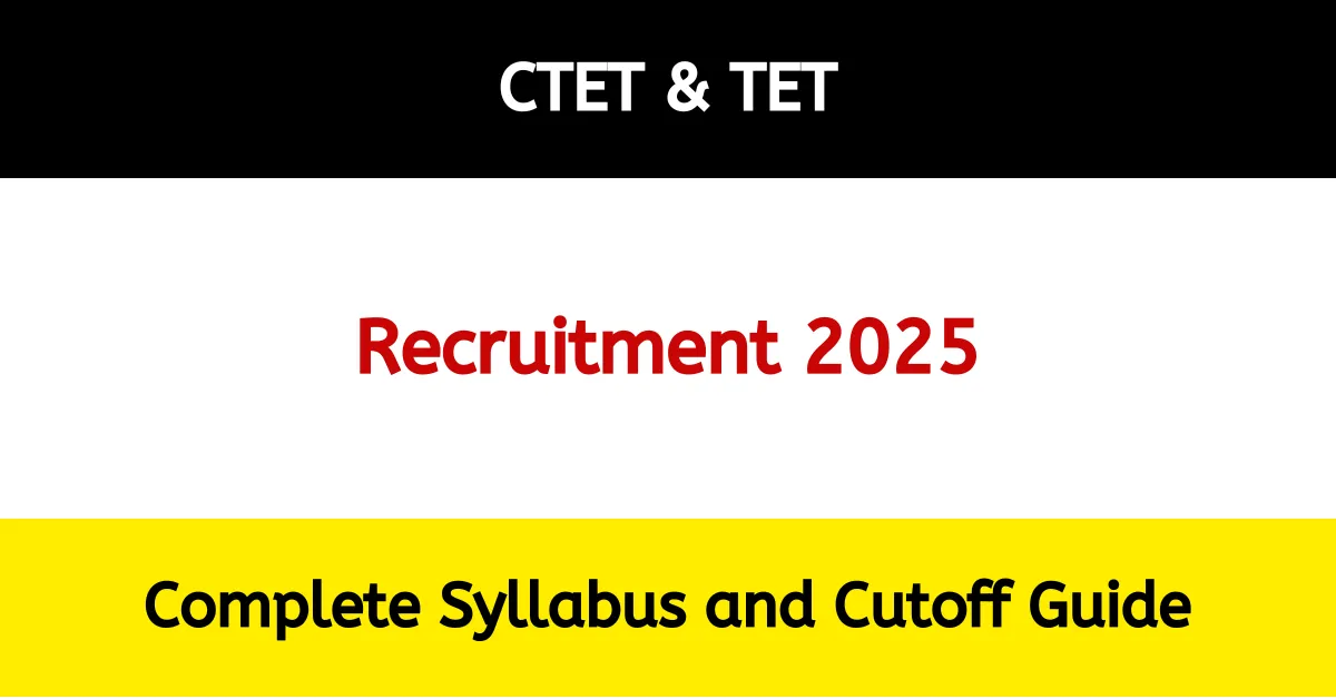 CTET & TET Syllabus and cutoff