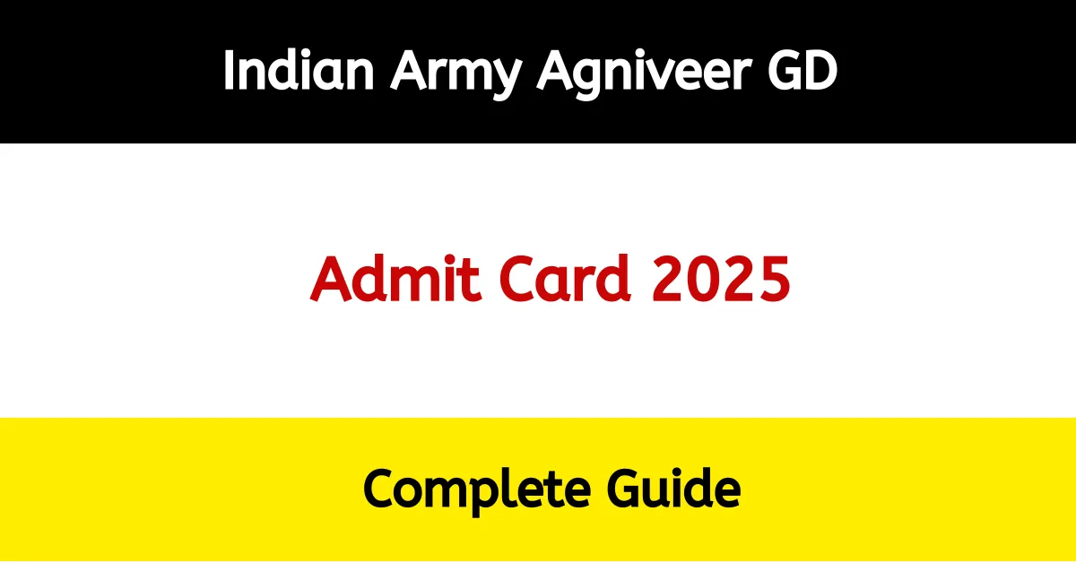 Indian Army Agniveer GD Admit Card