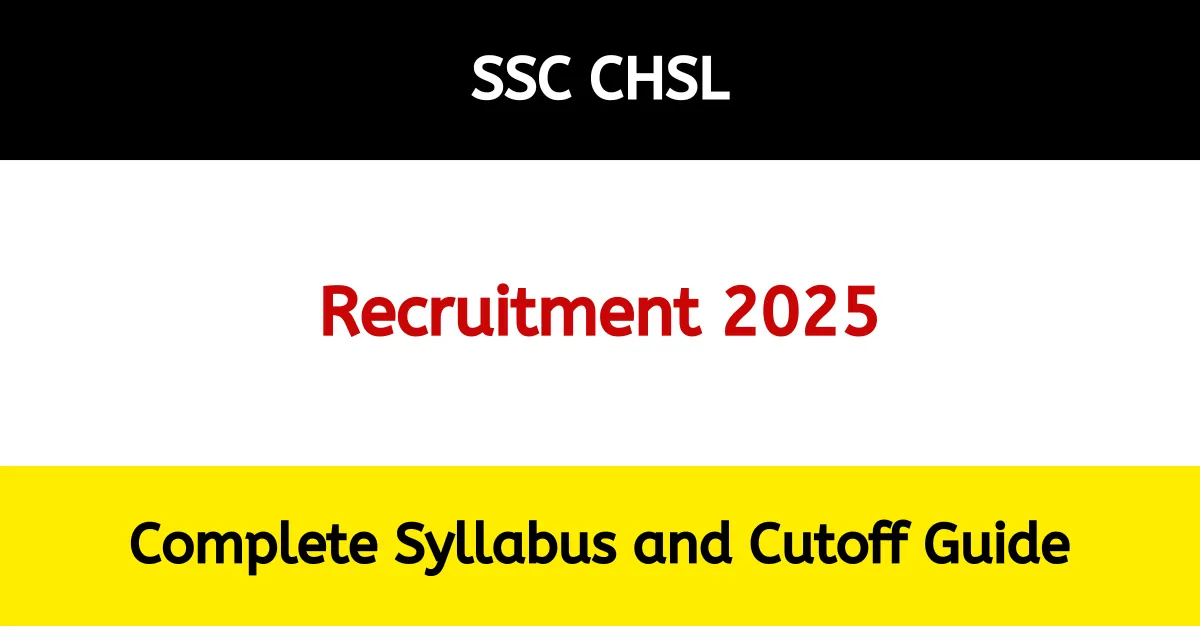 SSC CHSL Syllabus and cutoff