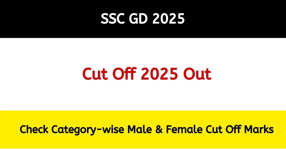 SSC GD 2025 Cut Off